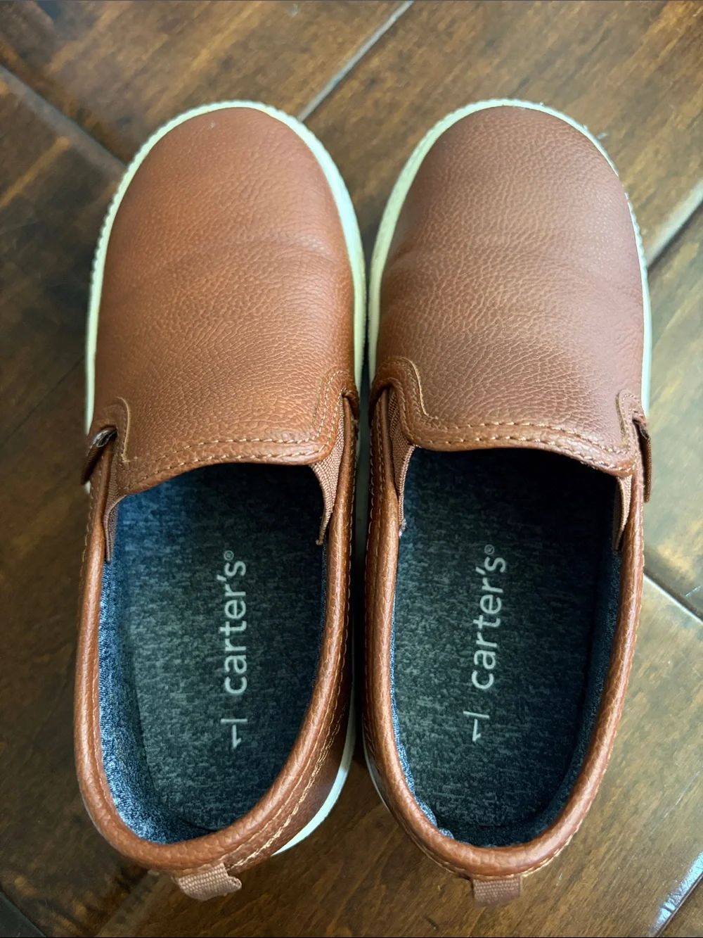 Carter's Boys Tan Brown Slip-On Sneakers
